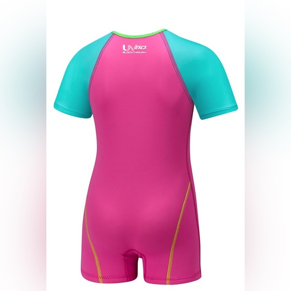 Speedo Kids UV Learn to Swim Thermal Suit Pink - Picture 10 of 10
